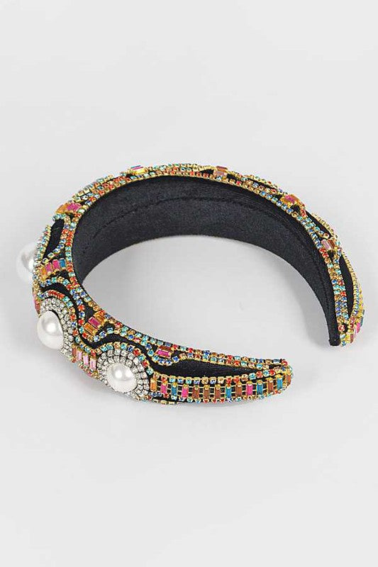 Pearl Accent Iconic Full Stone Headband