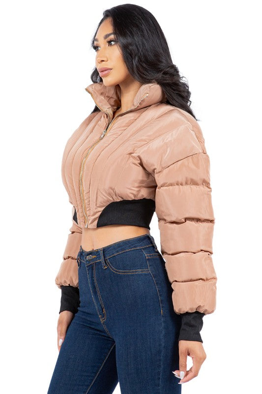 WOMEN FASHION PUFFER JACKET OUTERWEAR