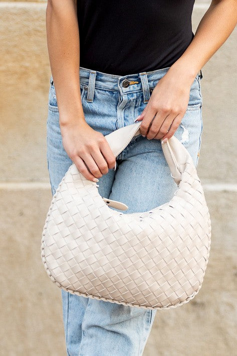 Paige Woven Handbag