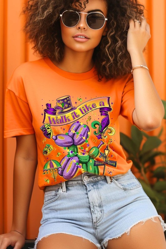 Walk It Like A Mardi Gras Graphic Tee