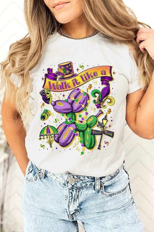 Walk It Like A Mardi Gras Graphic Tee