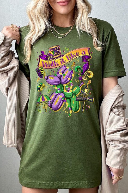 Walk It Like A Mardi Gras Graphic Tee