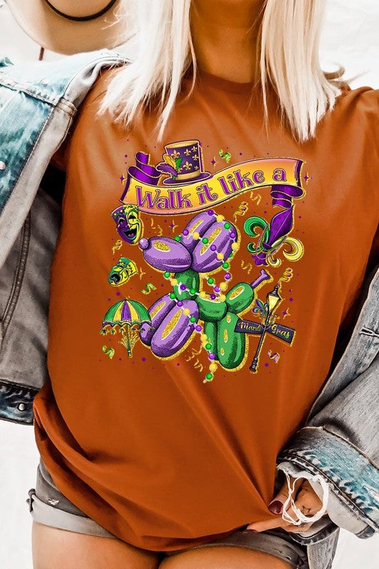 Walk It Like A Mardi Gras Graphic Tee