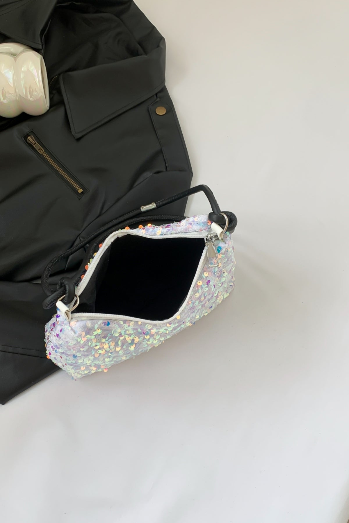 Sequin Double Strap Shoulder Bag